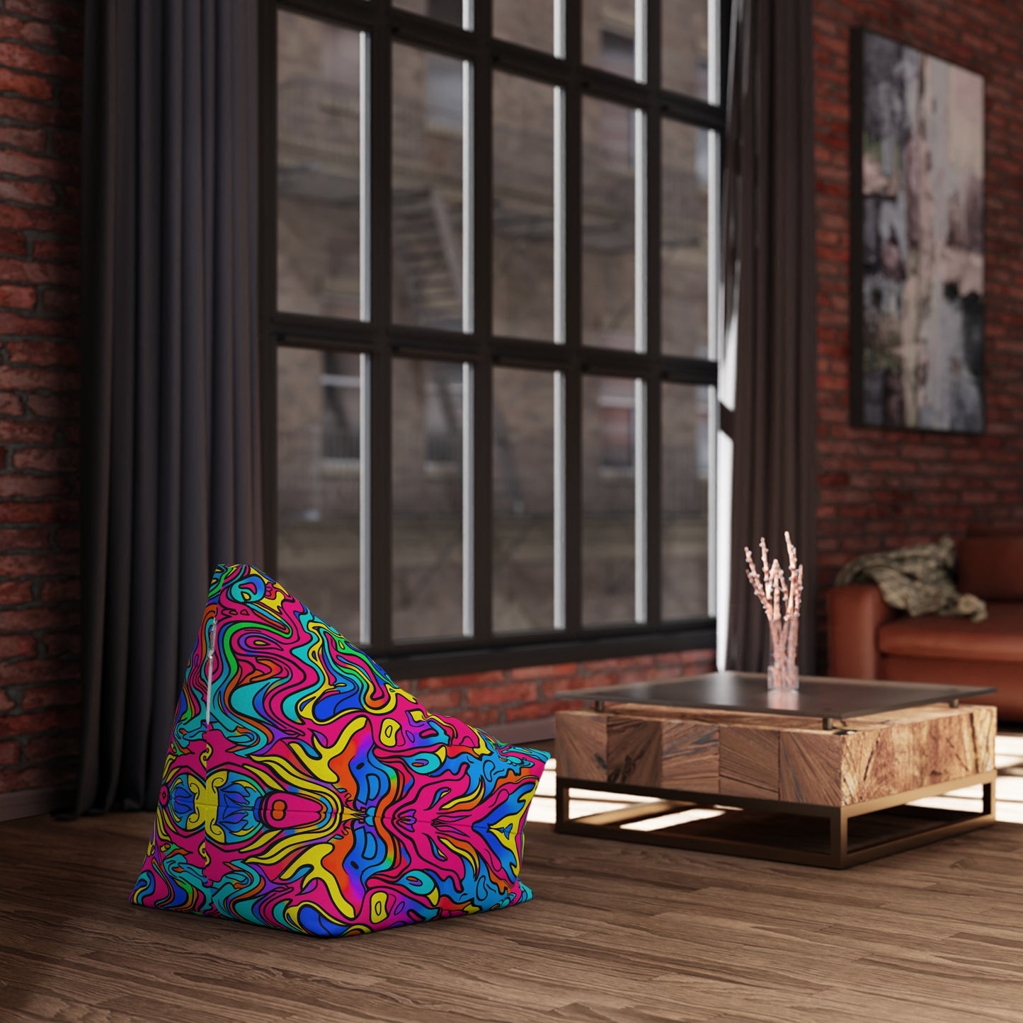 "Cartoon Oil" BEAN BAG CHAIR COVER