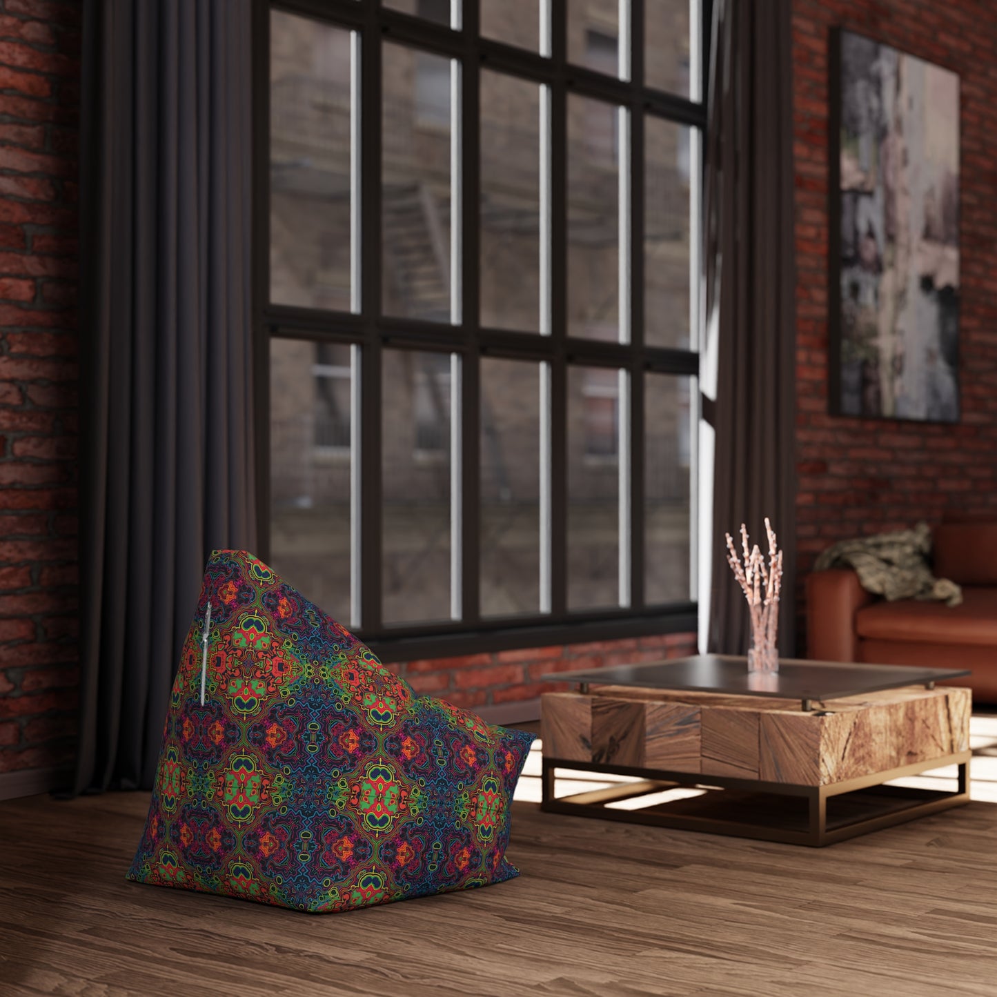 "Shipibo Psy Pattern" BEAN BAG CHAIR COVER