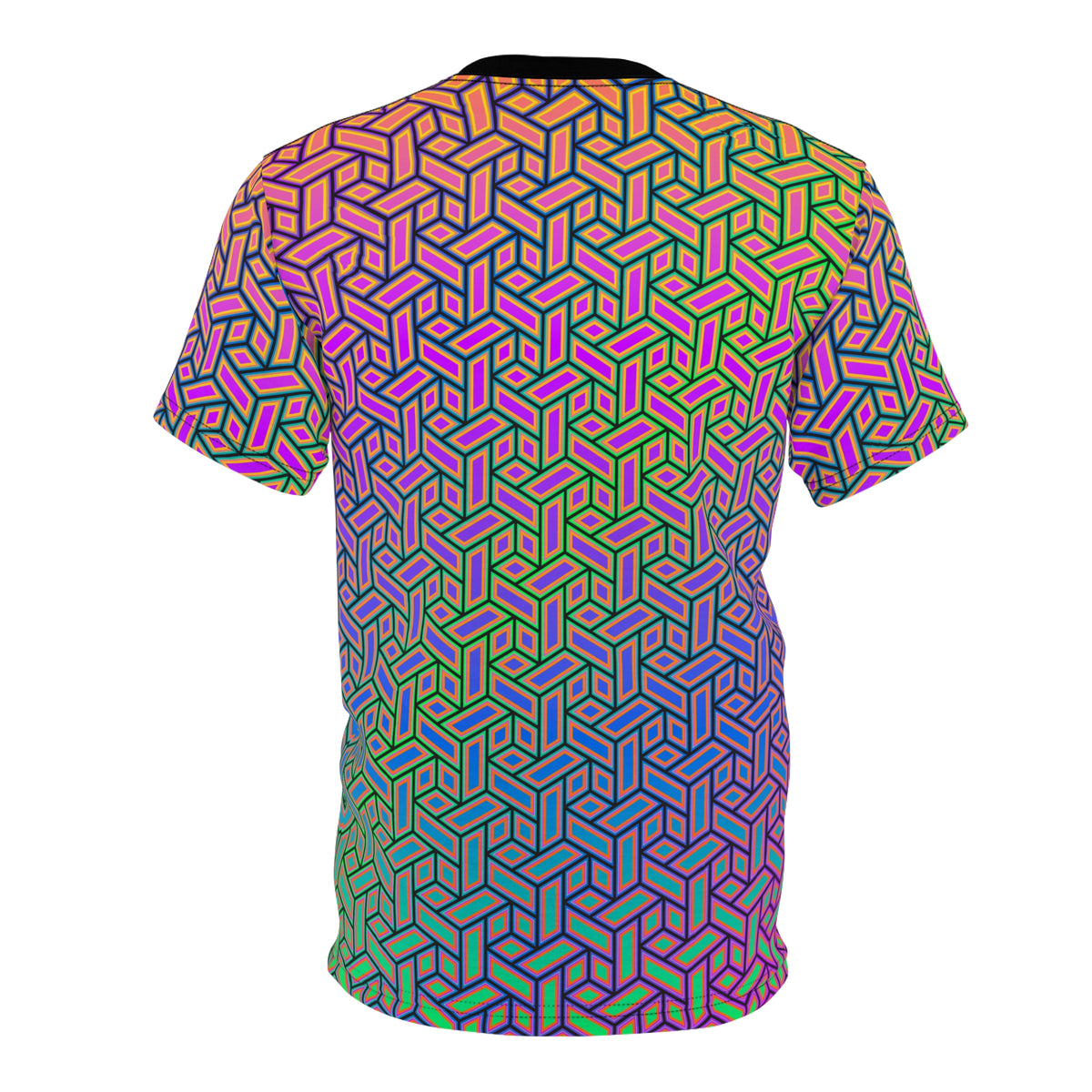 Angled view of "Asset 5" premium tee on a hanger.