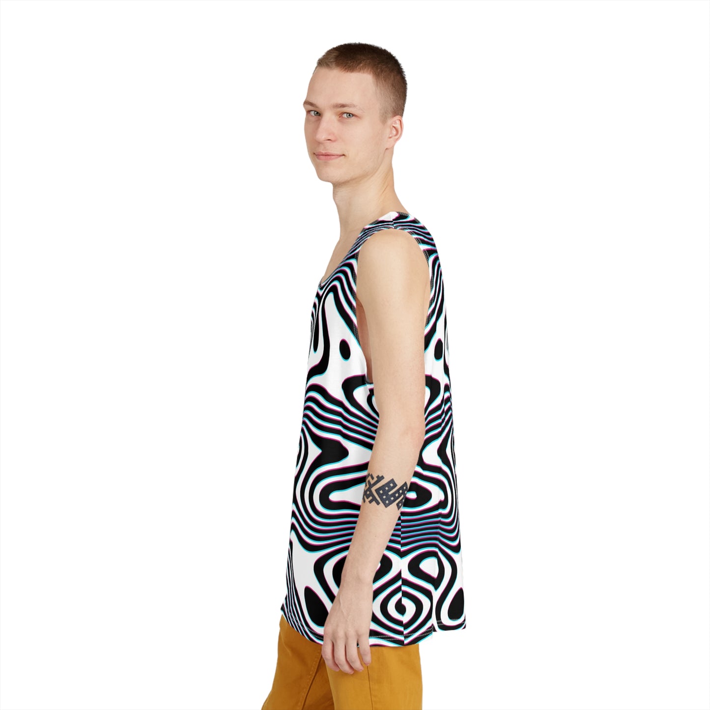 "Wild Cat (White)" MEN'S TANK TOP