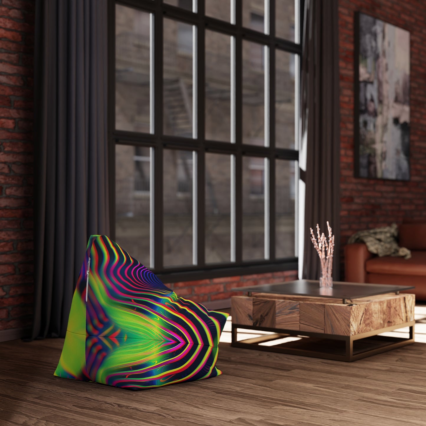 "Psychedelic Tracers" BEAN BAG CHAIR COVER