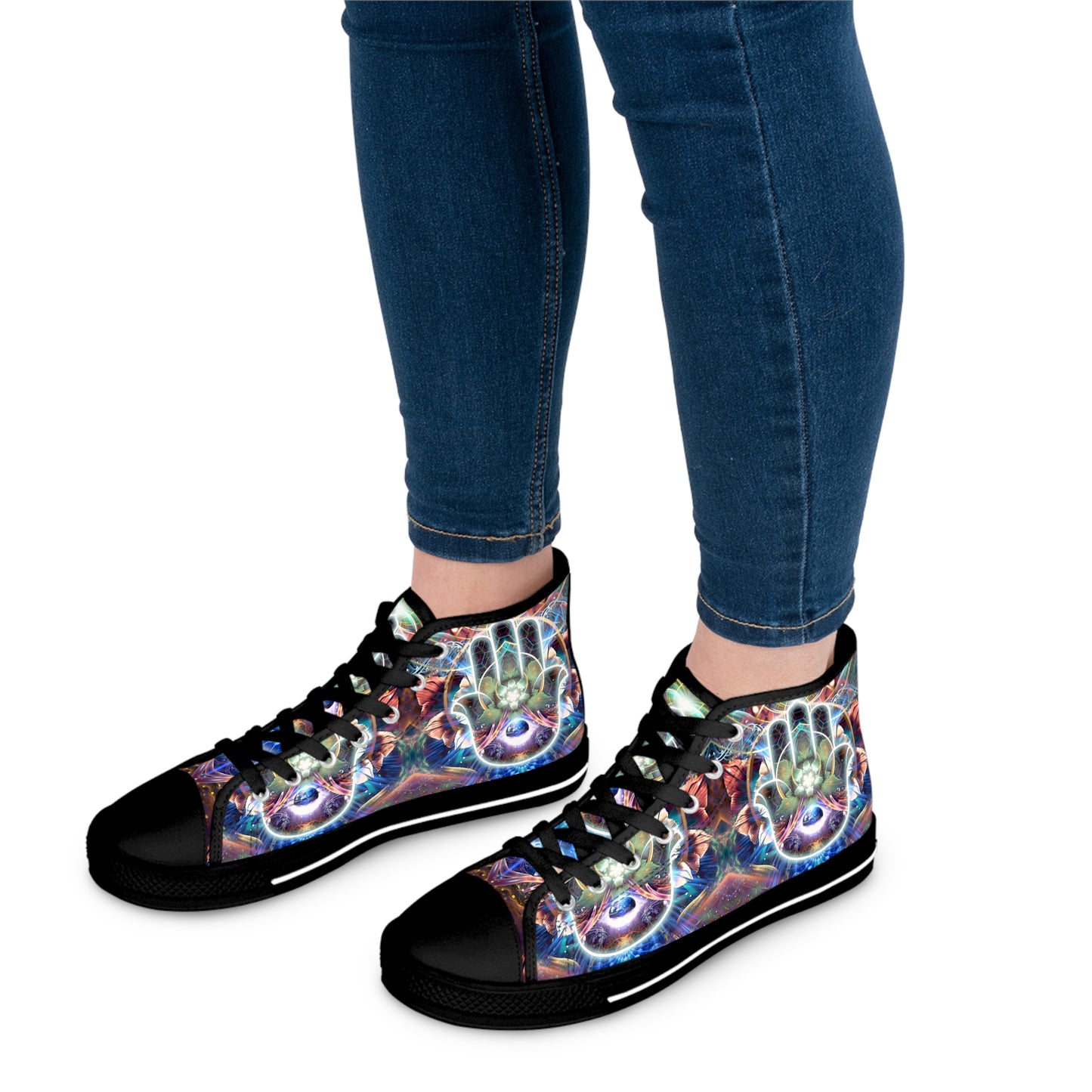 "Divine Protection" WOMEN'S HIGH TOP SNEAKERS