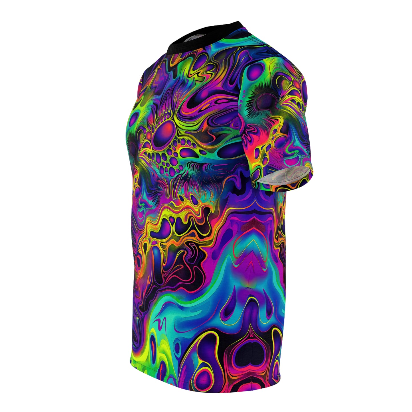 Back view of the Still Trippin' psychedelic premium tee.