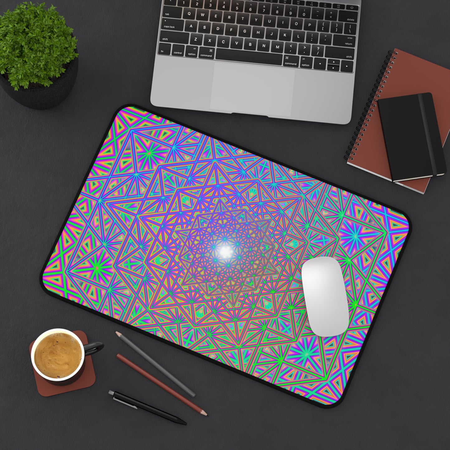 "Flower of Tron" DESK MAT (12x18)(12x22)(15.5x31)