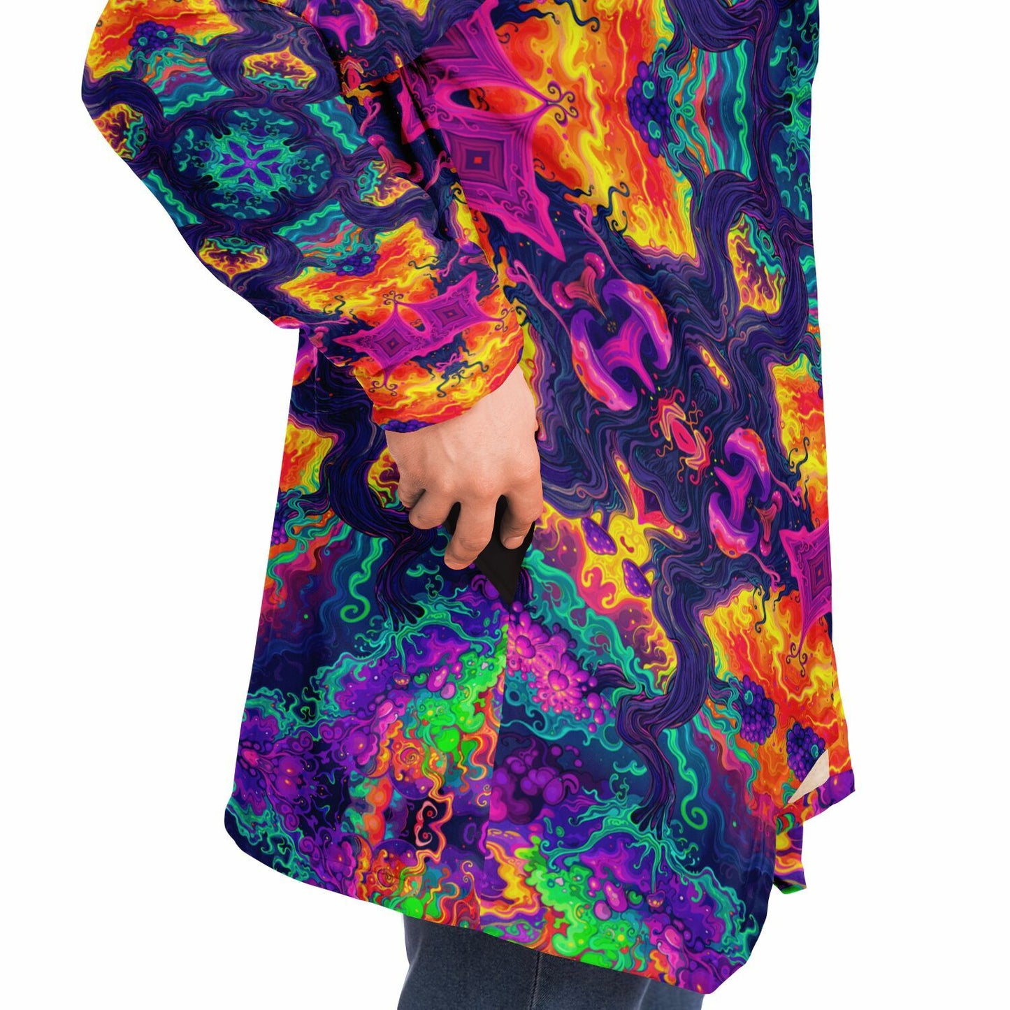 "Mush Tree So Color Mandala" HOODED CLOAK