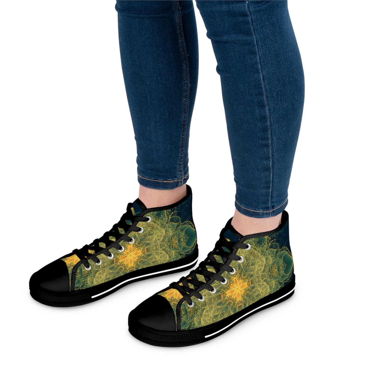 "Happy Thoughts" WOMEN'S HIGH TOP SNEAKERS