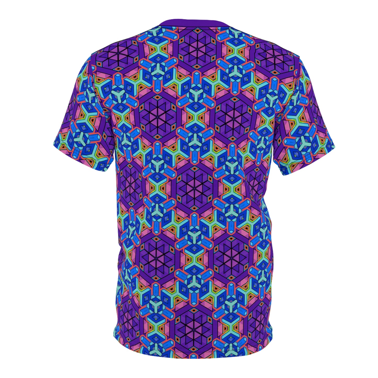 Flat lay of the Possible Pattern premium tee laid out to show the complete design front to back.