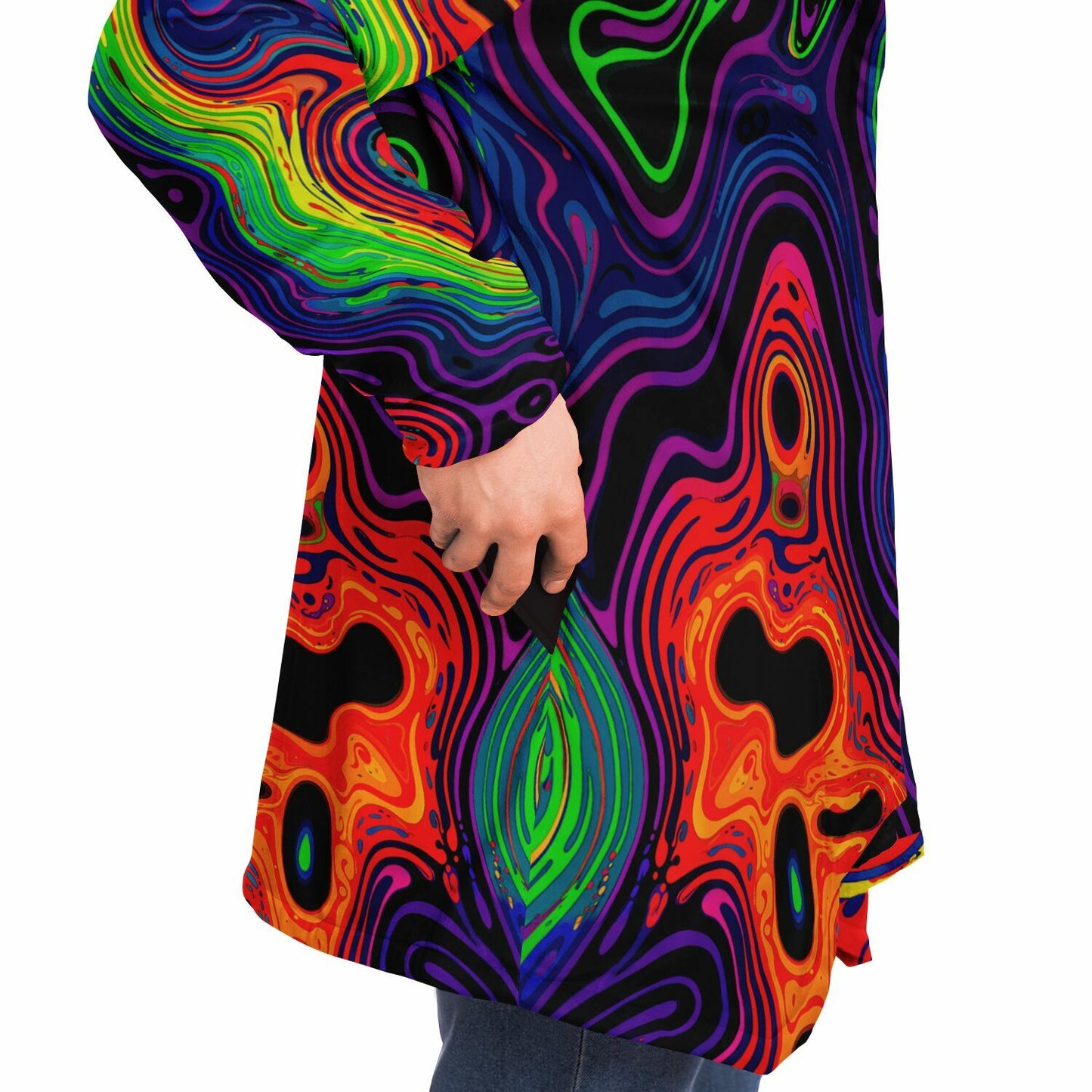 "Neon Spill" HOODED CLOAK