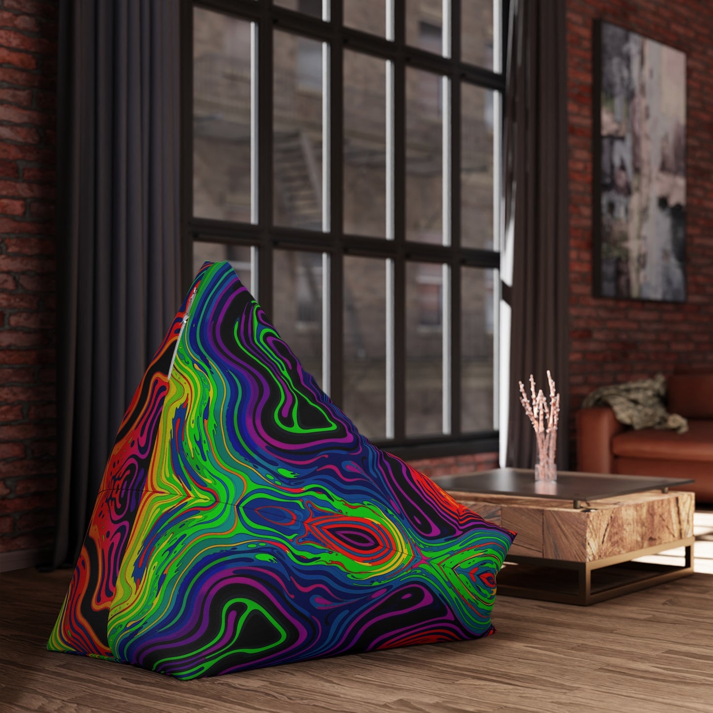 "Neon Spill" BEAN BAG CHAIR COVER