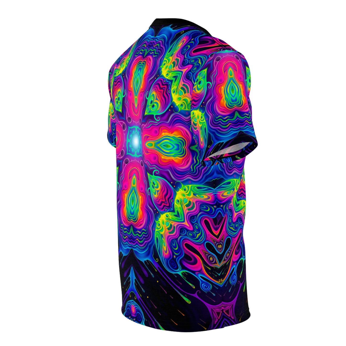 Back view of the Deep Deep t-shirt showing the print continuing around.