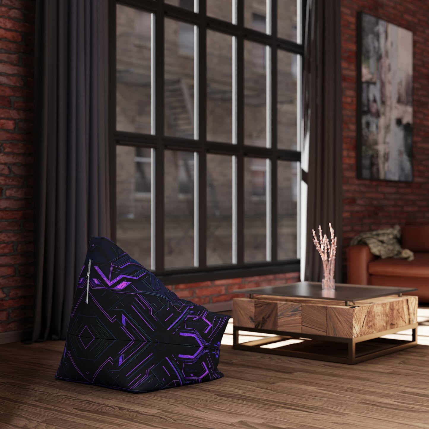 "Alice In Night City" BEAN BAG CHAIR COVER