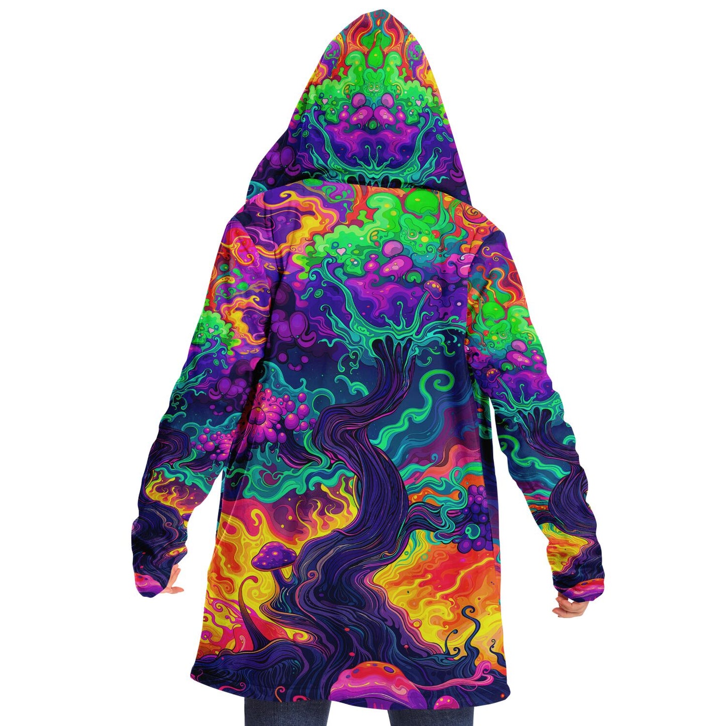 "Mush Tree So Color" HOODED CLOAK