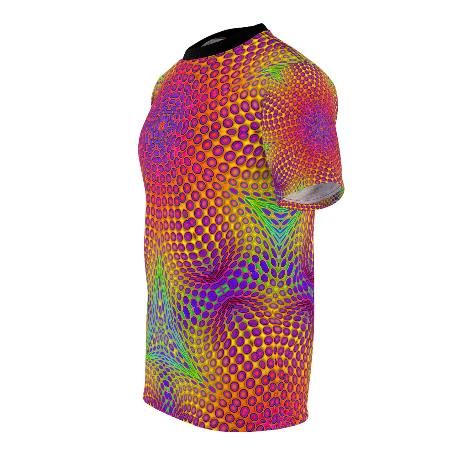 Folded flat lay of the Ride the Bloom premium tee highlighting the fabric texture and print colors.