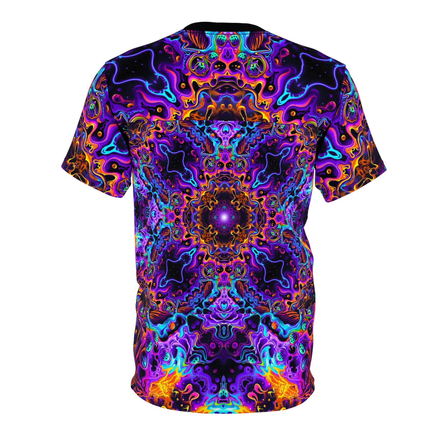 Angled view of "Nuclearousness" premium tee on a hanger.