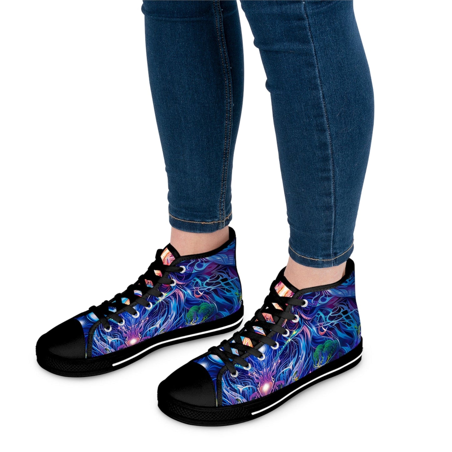 "The Sacred Vine" WOMEN'S HIGHT TOP SNEAKERS