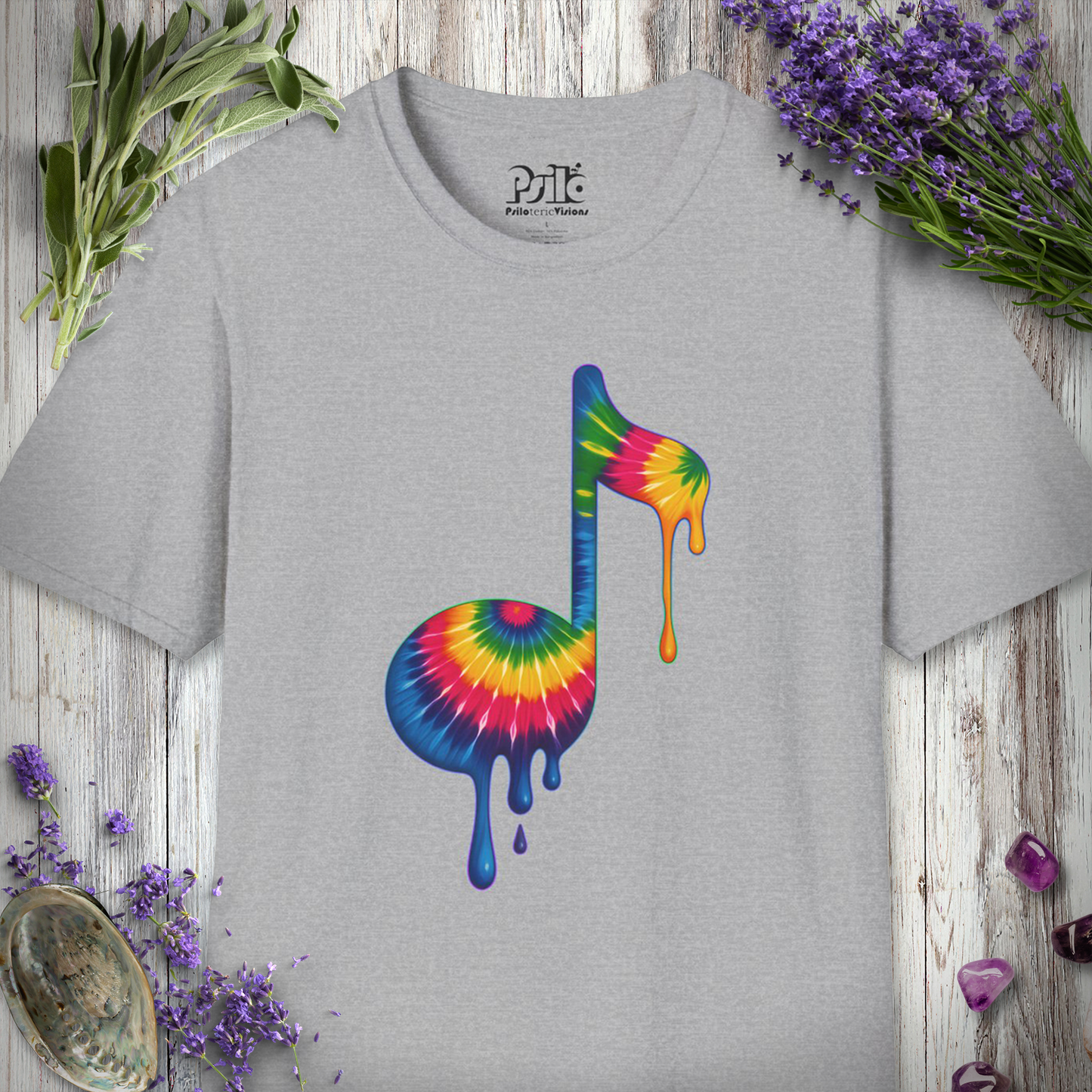 "Note the Tie-Dye" T-SHIRT