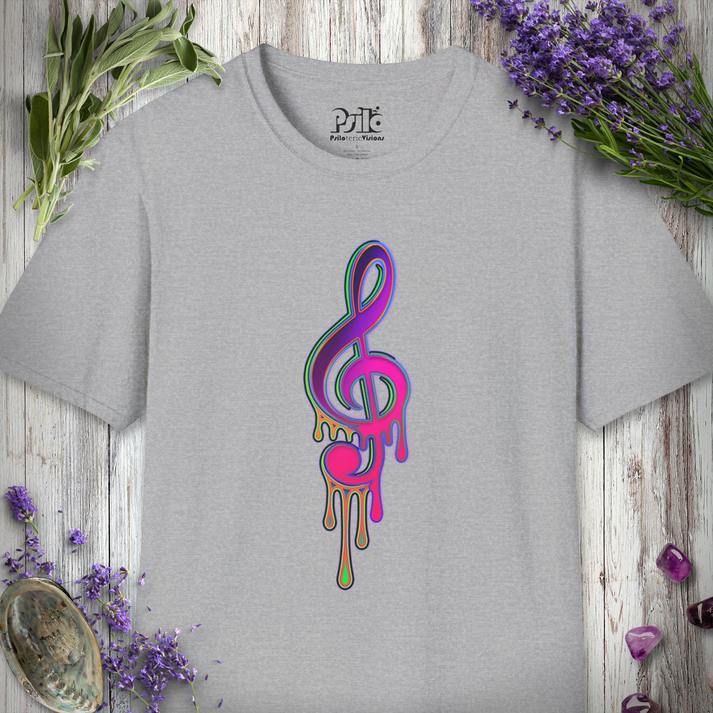 "Melting Treble Clef" T-SHIRT