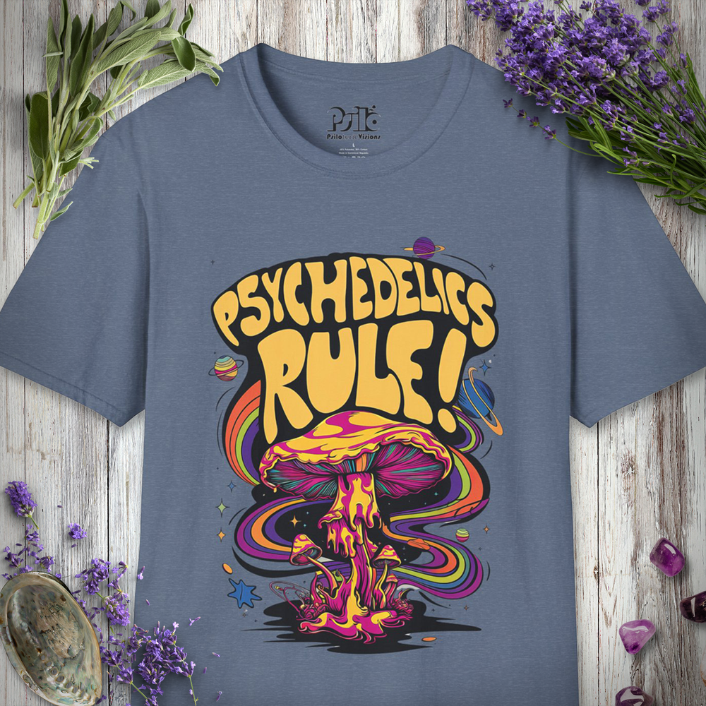 "Psychedelics Rule" Unisex SOFTSTYLE T-SHIRT