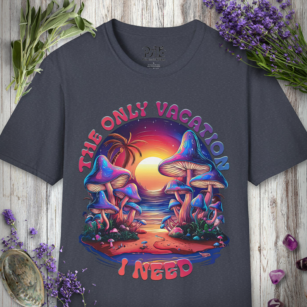 "The Only Vacation I Need" Unisex SOFTSTYLE T-SHIRT