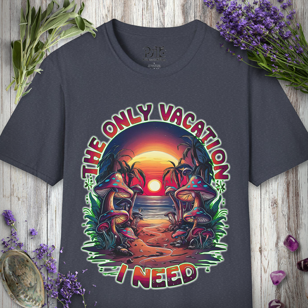 "The Only Vacation I Need" Unisex SOFTSTYLE T-SHIRT