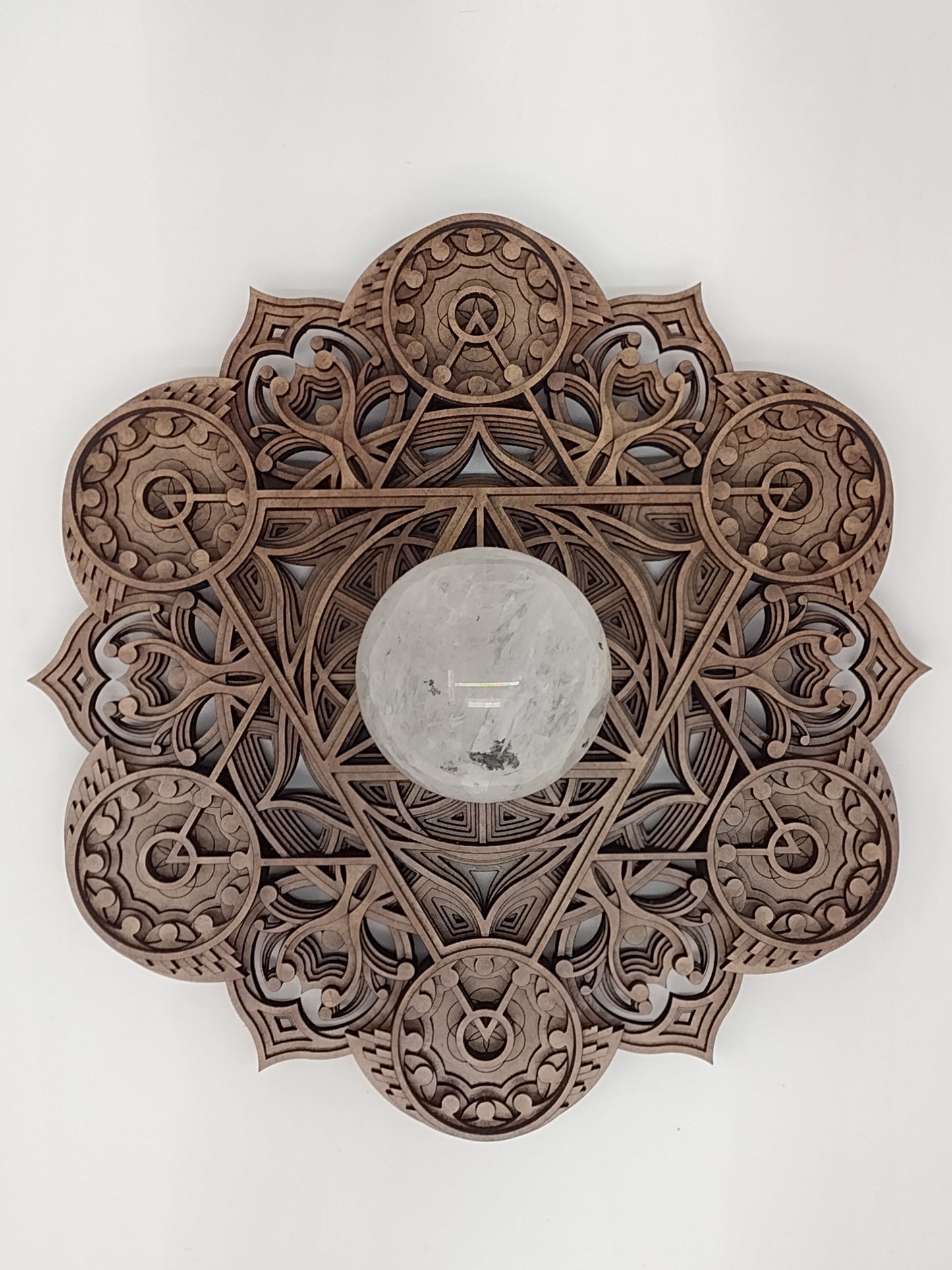 "Harvest Abundance" Wood Laser WALL ART / CRYSTAL GRID