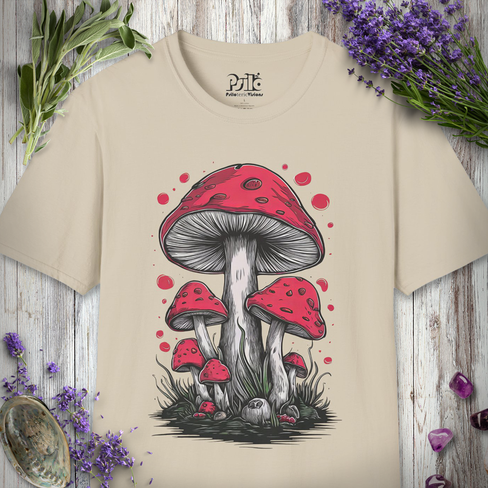 "Red Mushrooms" Unisex SOFTSTYLE T-SHIRT