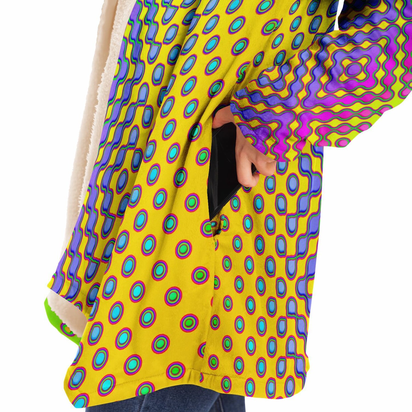 "Morphing Cycles Yellow" HOODED CLOAK