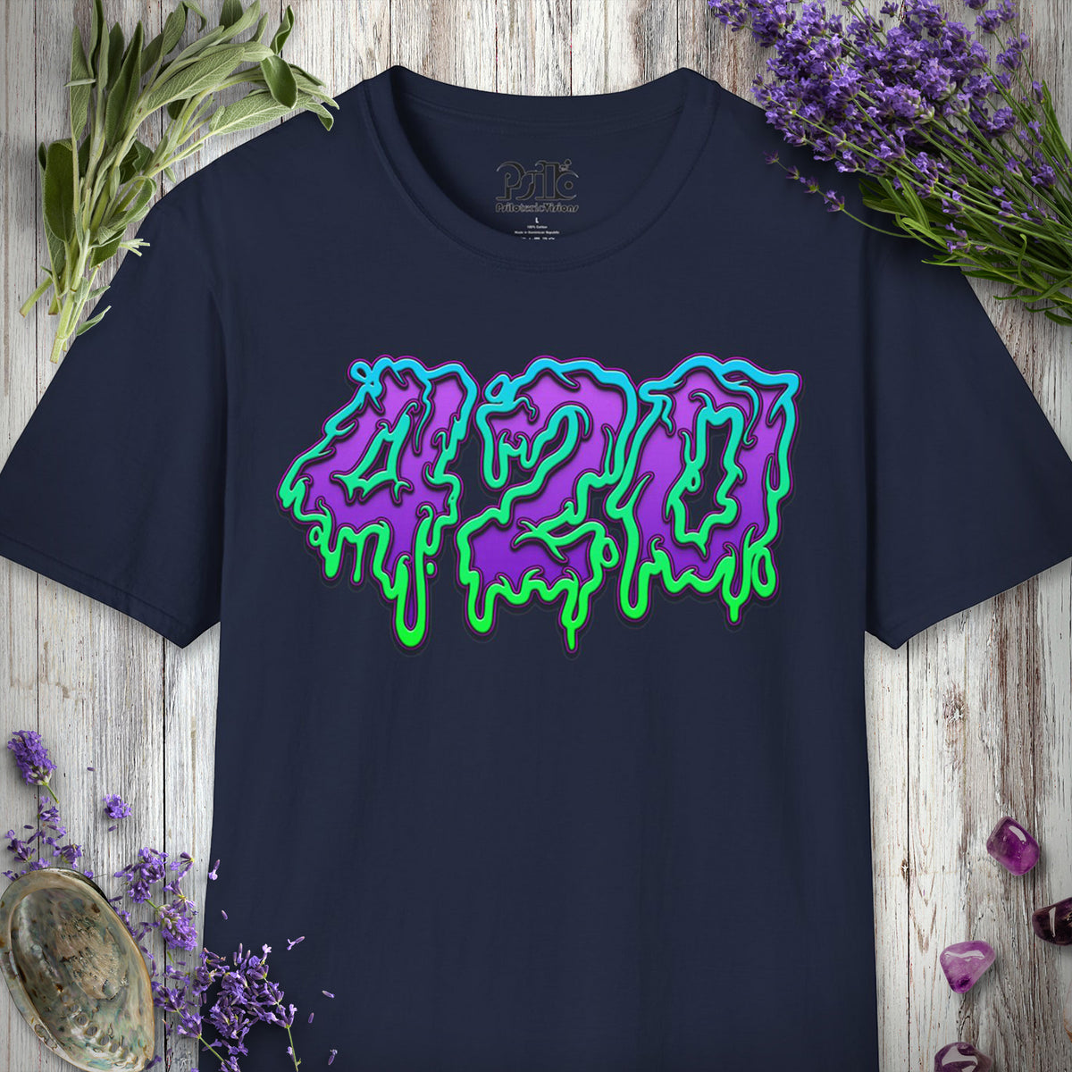 MARIJ424 420 T-SHIRT - Navy