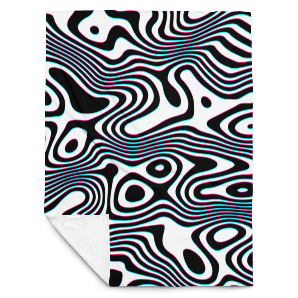 "Wild Cat (White)" THROW BLANKET, 60″×80″, Front