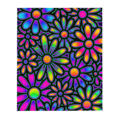 "Mystic Floral Collage" THROW BLANKET