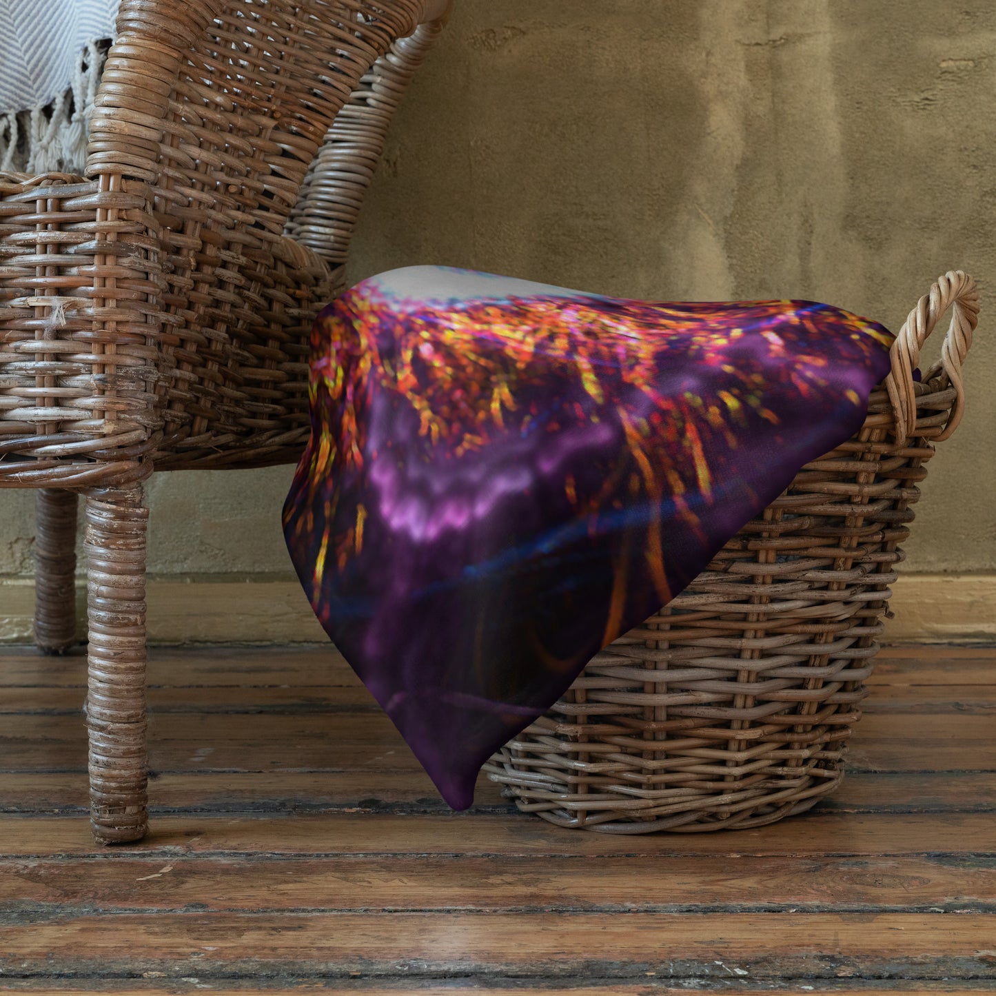 "Flower of Life Mandala" - Fractal Flower of Life THROW BLANKET