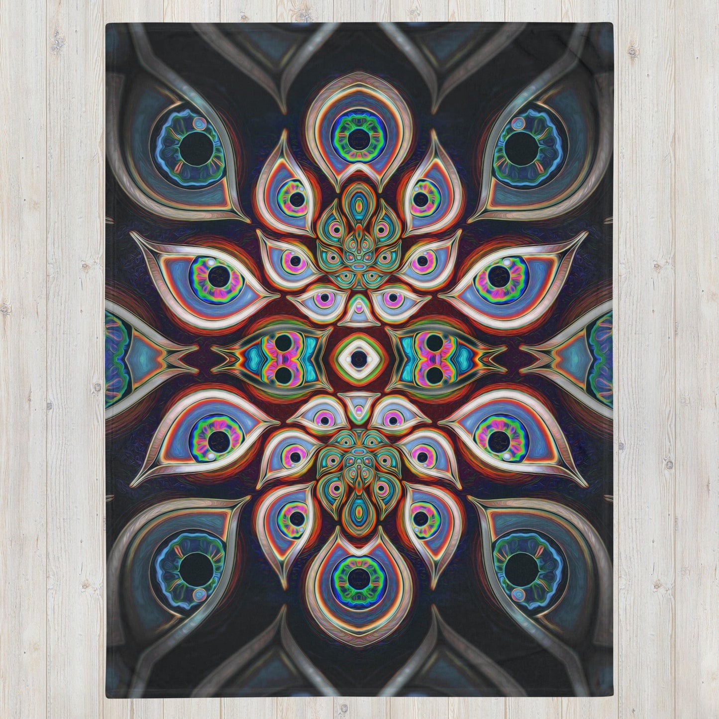 "The Waiting Room" - DMT Eyes Mandala THROW BLANKET