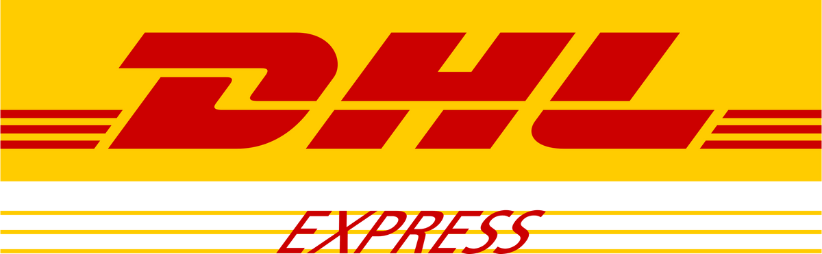 DHL Express logo representing the 3 to 5 day expedited shipping upgrade for posters and tapestries.