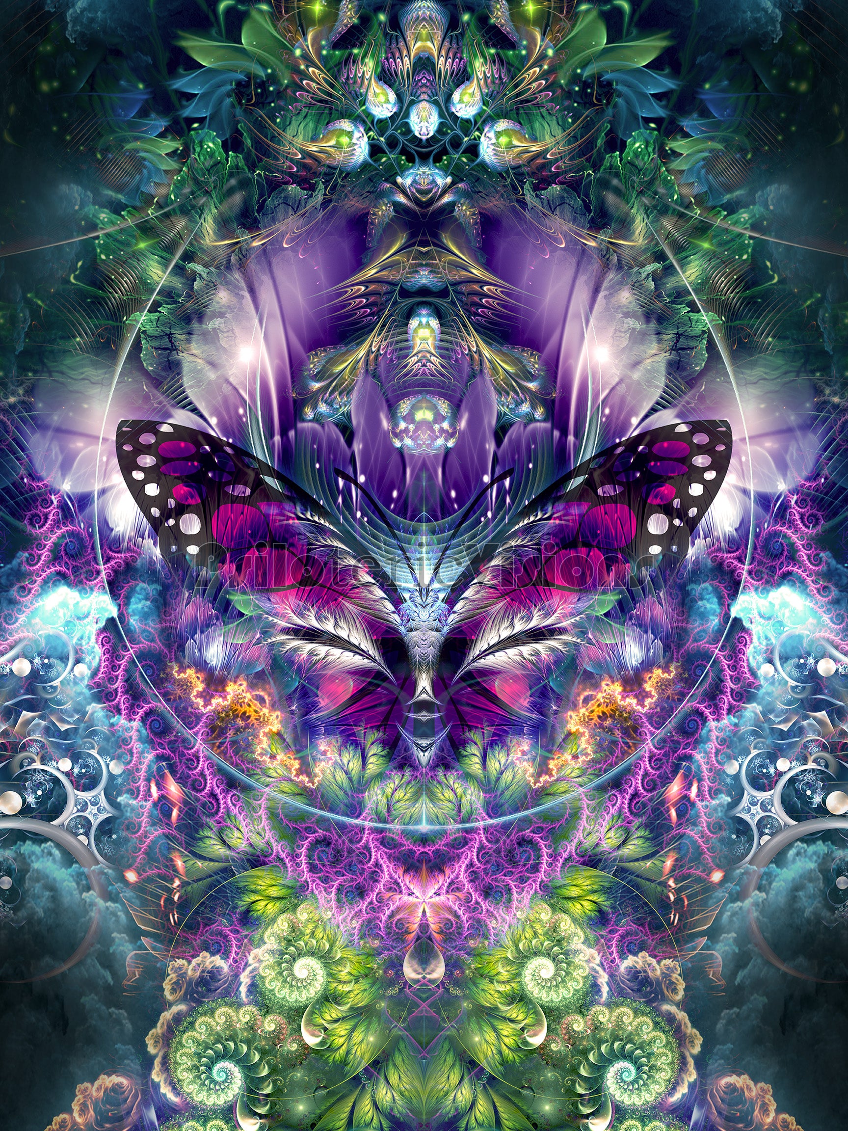 Trippy discount butterfly tapestry