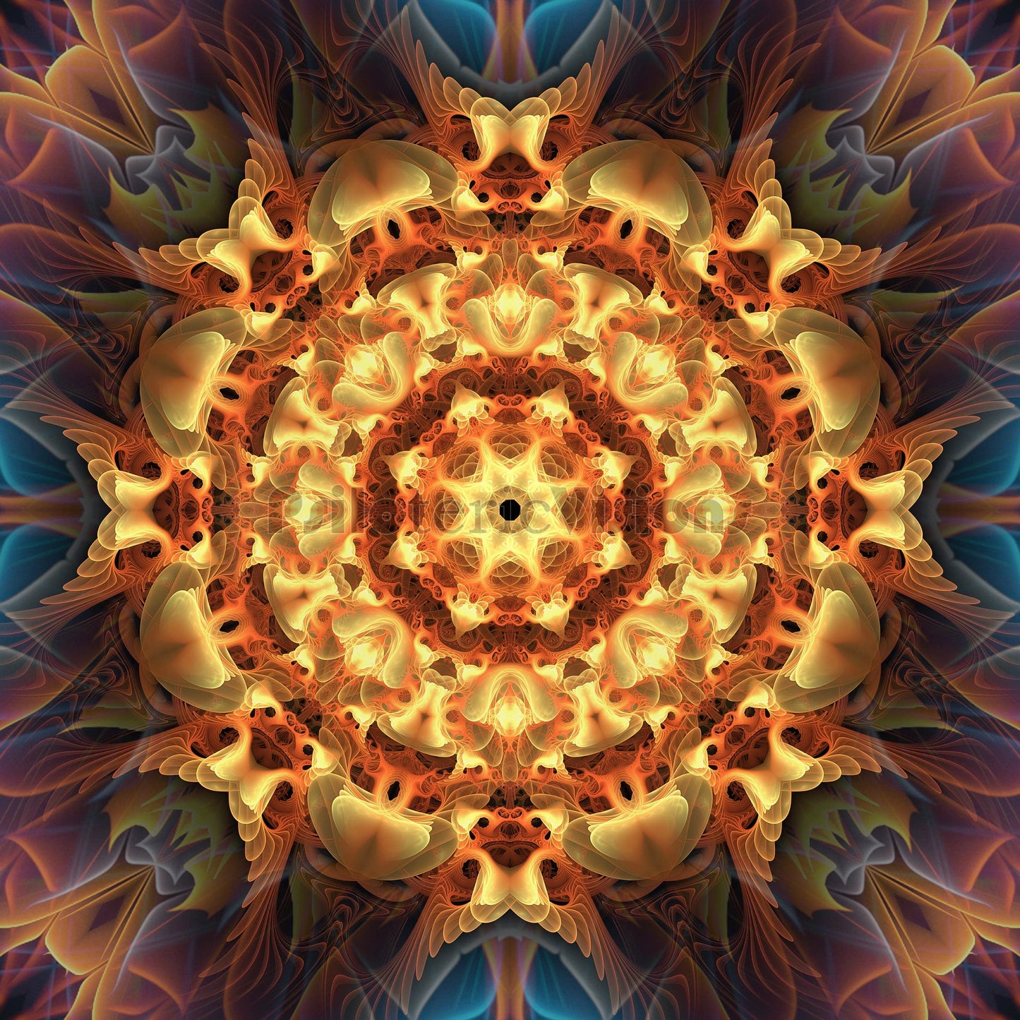 "Totem Sun" - Fractal Mandala POSTER
