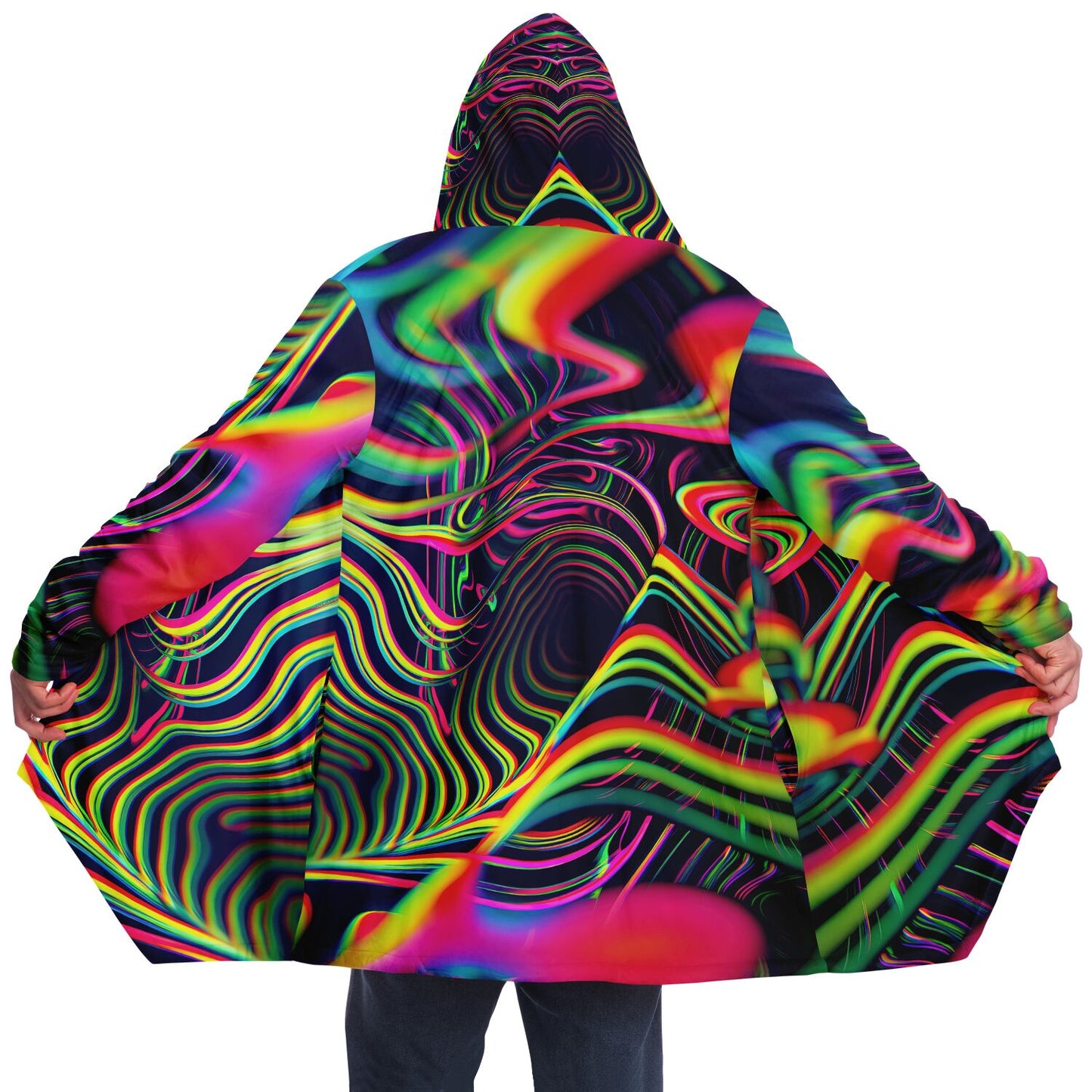 "Psychedelic Tracers" HOODED CLOAK