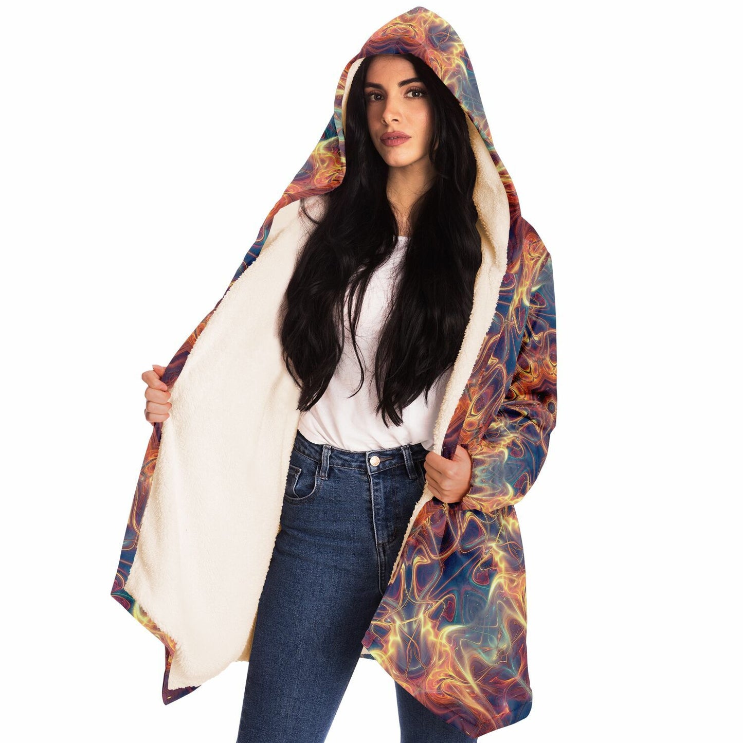 "Aquatic Rays" HOODED CLOAK