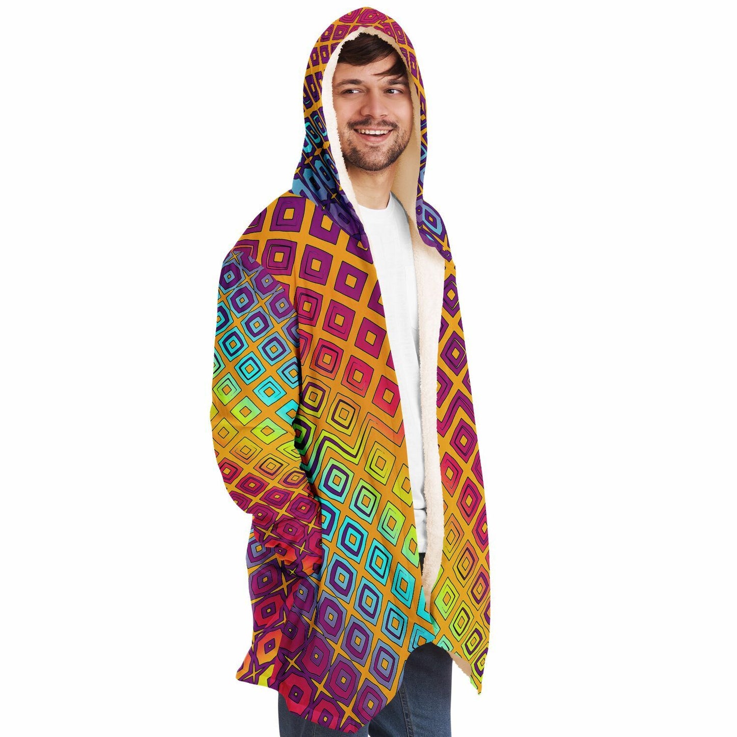 "Peacocking" HOODED CLOAK