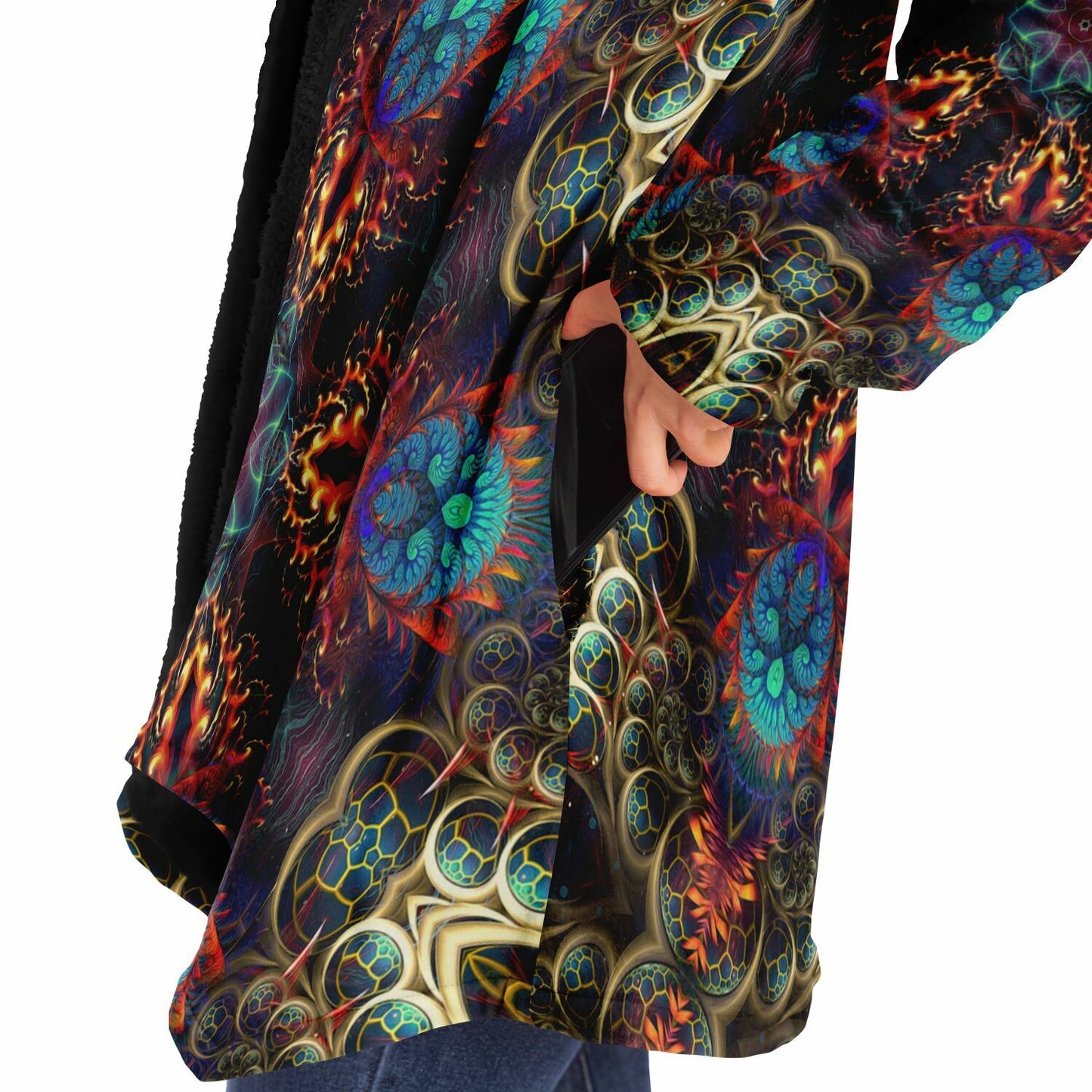 "Stimulous Mandala" HOODED CLOAK