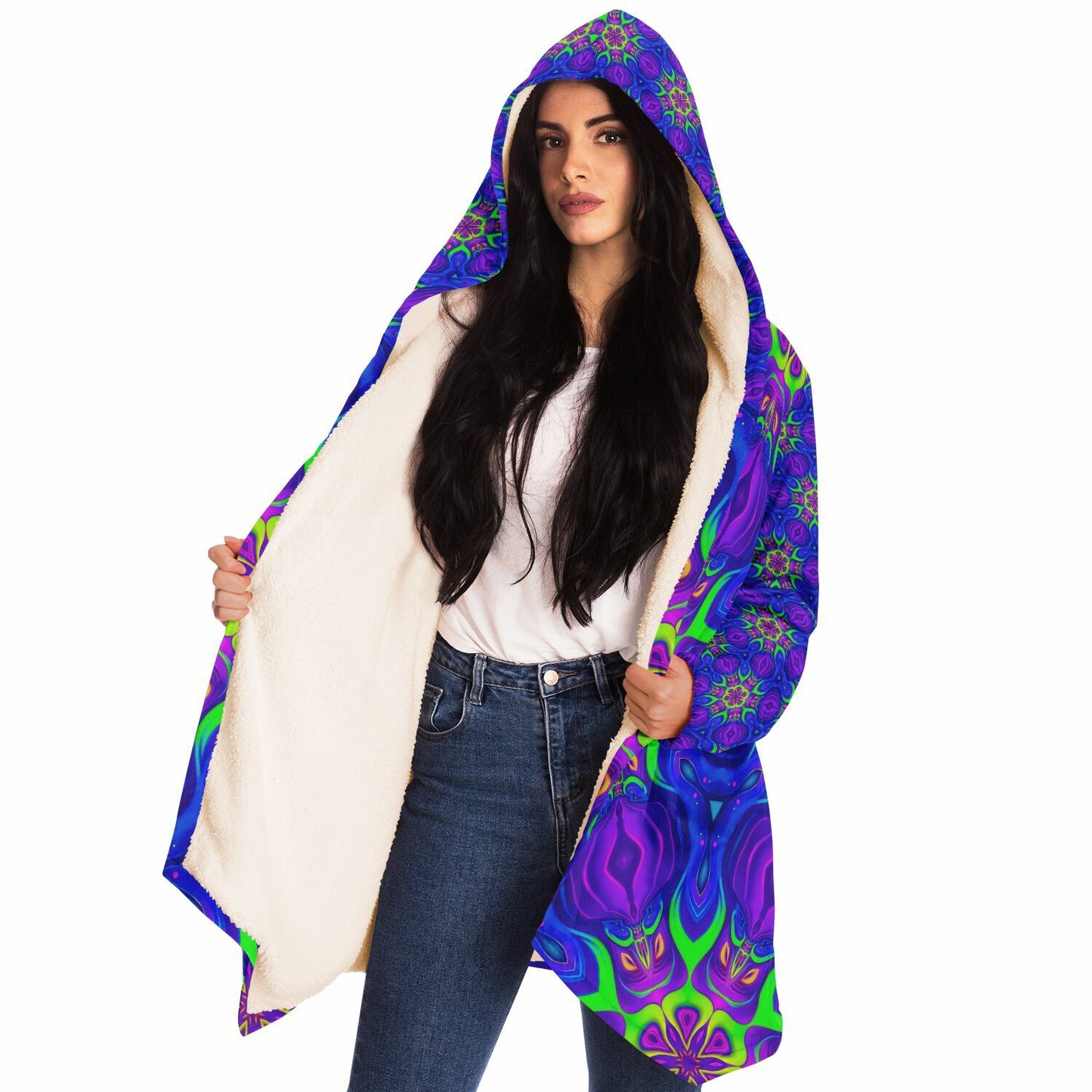 "Paradise Bloom" HOODED CLOAK