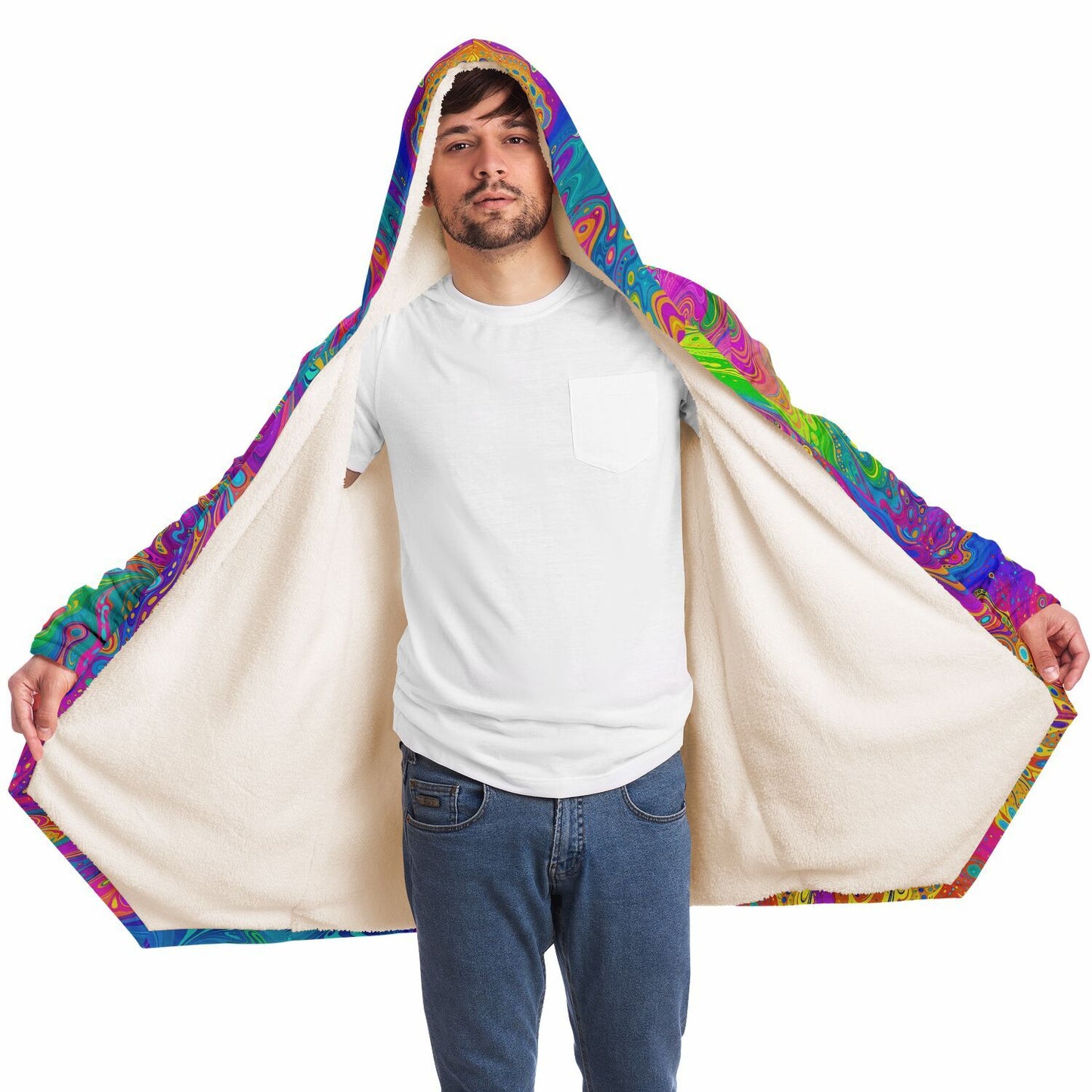 "UV Bleed" HOODED CLOAK