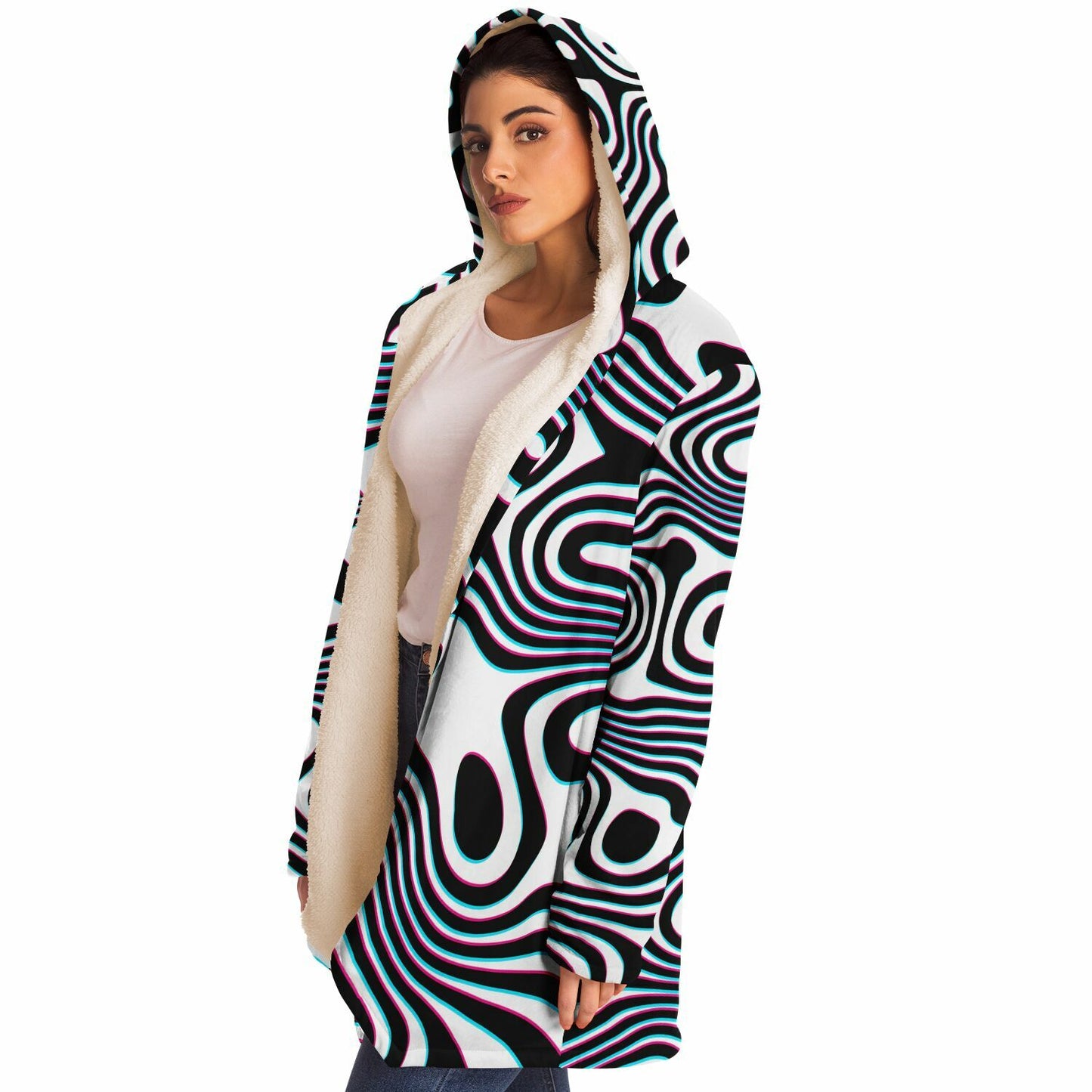 "Wild Cat (White)" HOODED CLOAK