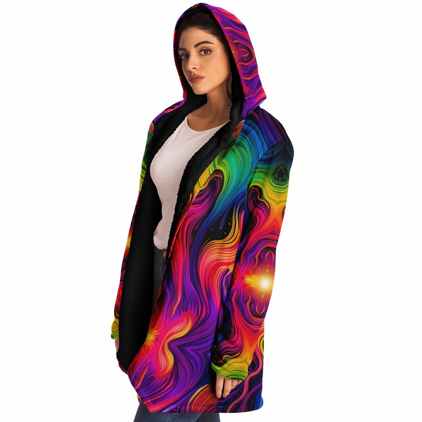 "Cosmic Currents" HOODED CLOAK