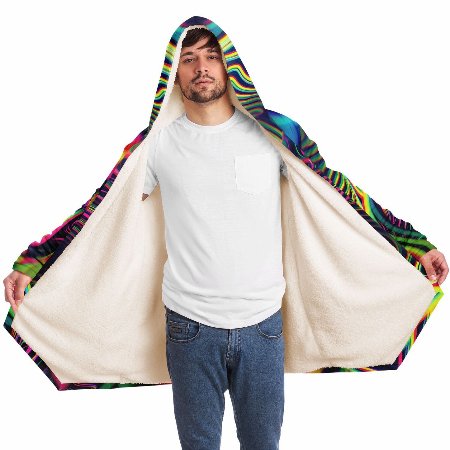 "Psychedelic Tracers" HOODED CLOAK