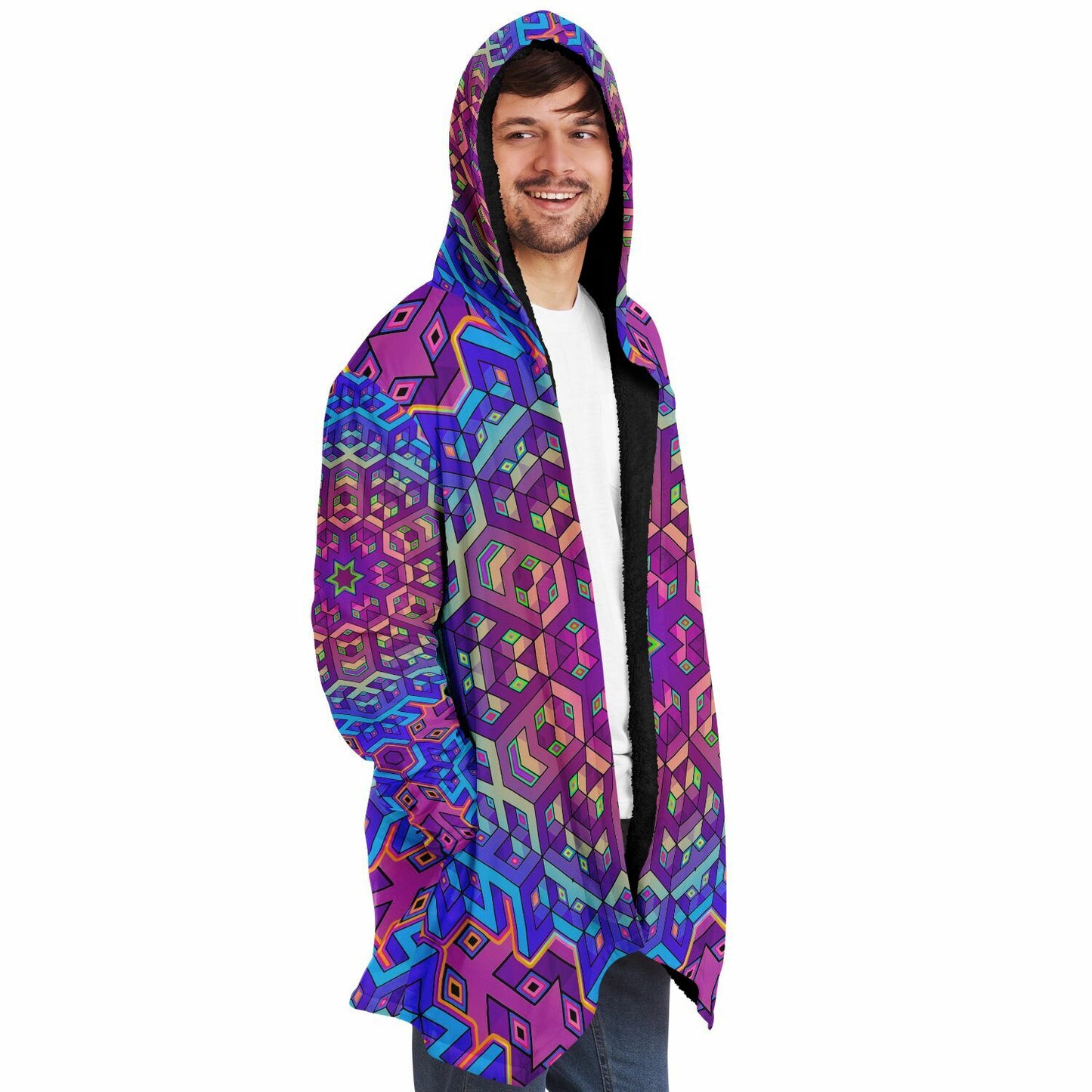 "7th Dimensional Star" (Black) HOODED CLOAK