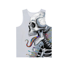 "Psychedelic Tongue Skull" MEN'S TANK TOP