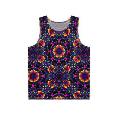Flat lay of the 'Hearts Mandala Pattern' all-over-print men's tank top