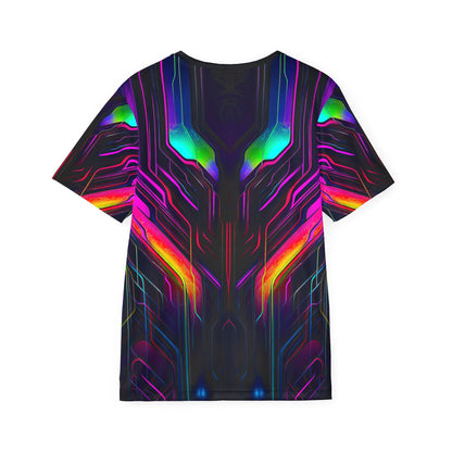 Back view of the "Knight City" sport tee, showing the print continuing across the fabric.