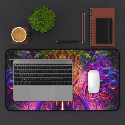 Top-down view of the full Sacred Vine Top Section desk mat.