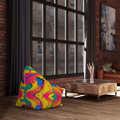 "Psychedelic Hearts" BEAN BAG CHAIR COVER